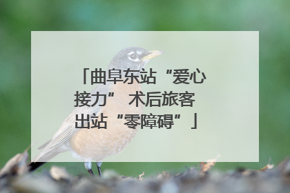 曲阜东站“爱心接力” 术后旅客出站“零障碍”