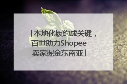 本地化履约成关键，百世助力Shopee卖家掘金东南亚
