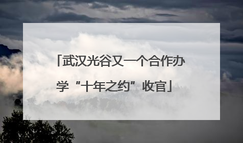 武汉光谷又一个合作办学“十年之约”收官