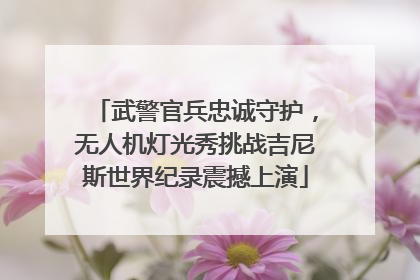 武警官兵忠诚守护，无人机灯光秀挑战吉尼斯世界纪录震撼上演