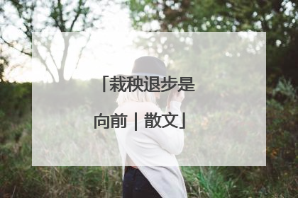 栽秧退步是向前｜散文