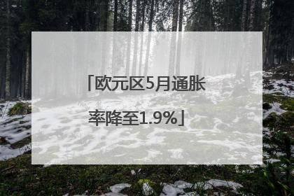 欧元区5月通胀率降至1.9%