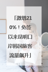 激增210%！免签以来昆明口岸韩国旅客流量飙升