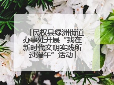 民权县绿洲街道办事处开展“我在新时代文明实践所过端午”活动