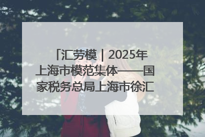 汇劳模｜2025年上海市模范集体——国家税务总局上海市徐汇区税务局第一税务所