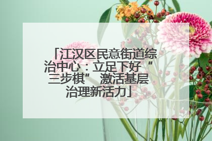 江汉区民意街道综治中心：立足下好“三步棋” 激活基层治理新活力