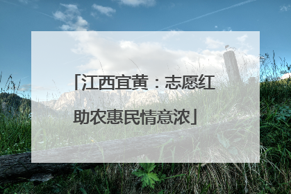 江西宜黄：志愿红助农惠民情意浓