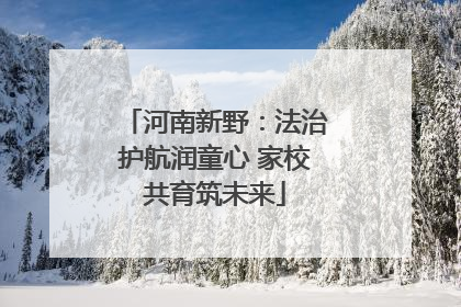 河南新野：法治护航润童心 家校共育筑未来