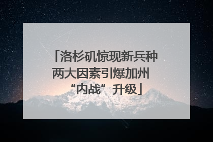 洛杉矶惊现新兵种 两大因素引爆加州“内战”升级