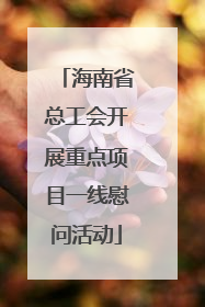 海南省总工会开展重点项目一线慰问活动