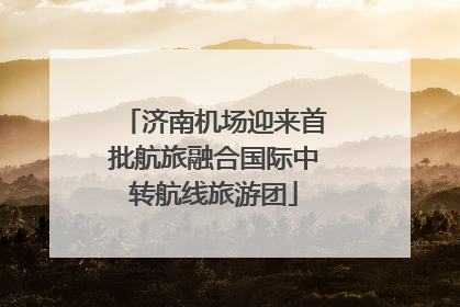 济南机场迎来首批航旅融合国际中转航线旅游团