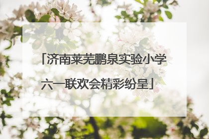 济南莱芜鹏泉实验小学六一联欢会精彩纷呈