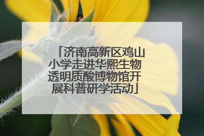 济南高新区鸡山小学走进华熙生物透明质酸博物馆开展科普研学活动