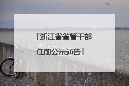 浙江省省管干部任前公示通告