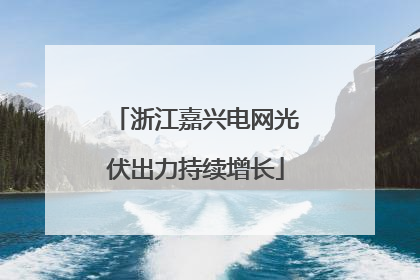 浙江嘉兴电网光伏出力持续增长