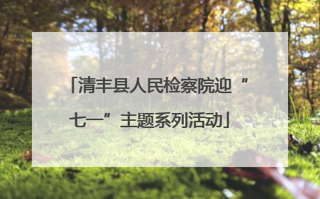 清丰县人民检察院迎“七一”主题系列活动