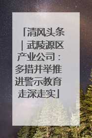 清风头条｜武陵源区产业公司：多措并举推进警示教育走深走实