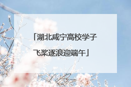 湖北咸宁高校学子飞桨逐浪迎端午