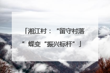 湘江村：“留守村落”蝶变“振兴标杆”