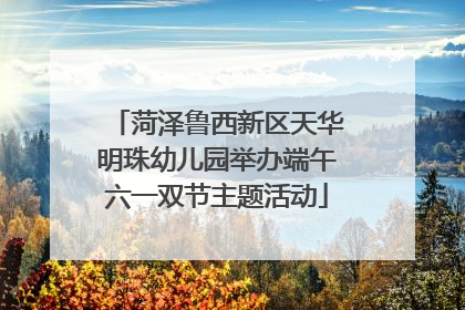 菏泽鲁西新区天华明珠幼儿园举办端午六一双节主题活动