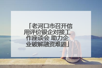 老河口市召开信用评价银企对接工作座谈会 助力企业破解融资难题