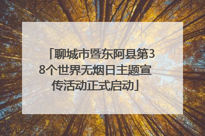 聊城市暨东阿县第38个世界无烟日主题宣传活动正式启动