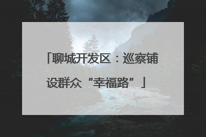 聊城开发区：巡察铺设群众“幸福路”
