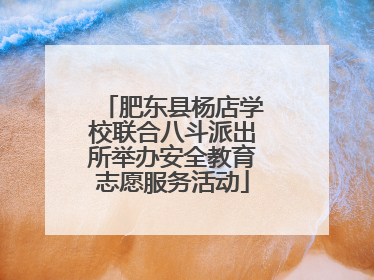 肥东县杨店学校联合八斗派出所举办安全教育志愿服务活动