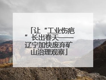 让“工业伤疤”长出春天——辽宁加快废弃矿山治理观察