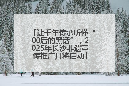 让千年传承听懂“00后的黑话”，2025年长沙非遗宣传推广月将启动