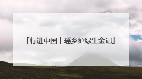 行进中国丨瑶乡护绿生金记
