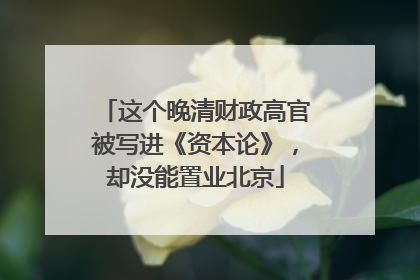 这个晚清财政高官被写进《资本论》，却没能置业北京
