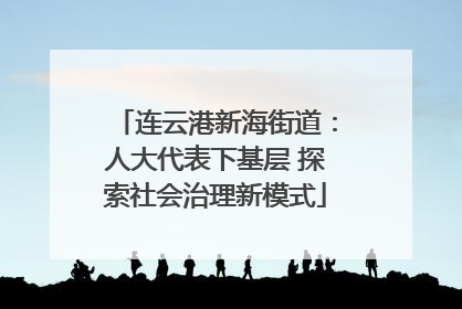 连云港新海街道：人大代表下基层 探索社会治理新模式