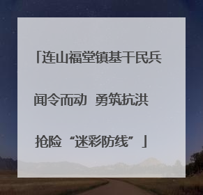 连山福堂镇基干民兵闻令而动  勇筑抗洪抢险“迷彩防线”