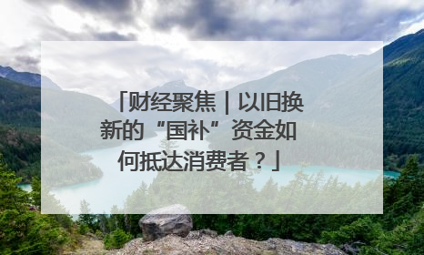 财经聚焦｜以旧换新的“国补”资金如何抵达消费者？
