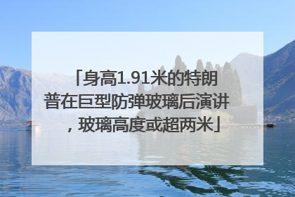 身高1.91米的特朗普在巨型防弹玻璃后演讲，玻璃高度或超两米