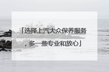 选择上汽大众保养服务，多一些专业和放心
