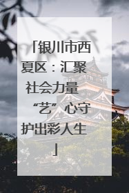 银川市西夏区：汇聚社会力量 “艺”心守护出彩人生