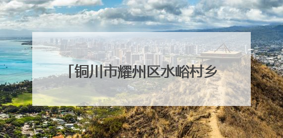 铜川市耀州区水峪村乡村治理的正确打开方式