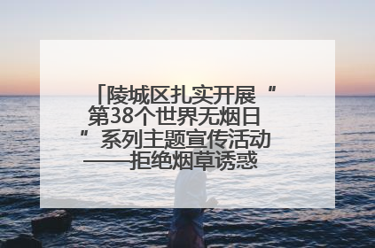 陵城区扎实开展“第38个世界无烟日”系列主题宣传活动——拒绝烟草诱惑 对第一支烟说不