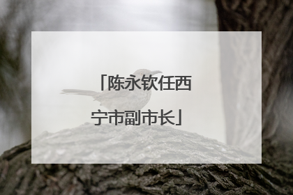 陈永钦任西宁市副市长