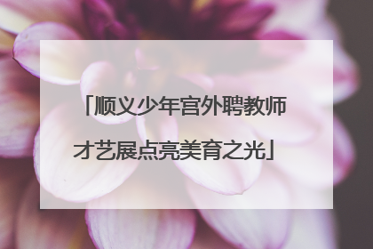 顺义少年宫外聘教师才艺展点亮美育之光