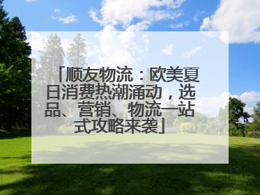 顺友物流：欧美夏日消费热潮涌动，选品、营销、物流一站式攻略来袭