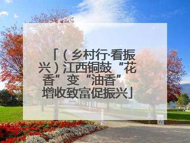（乡村行·看振兴）江西铜鼓“花香”变“油香” 增收致富促振兴