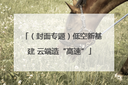 （封面专题）低空新基建 云端造“高速”