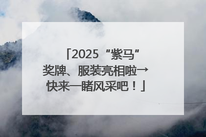 2025“紫马”奖牌、服装亮相啦→快来一睹风采吧！