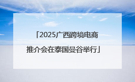 2025广西跨境电商推介会在泰国曼谷举行
