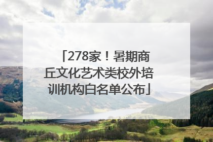 278家！暑期商丘文化艺术类校外培训机构白名单公布