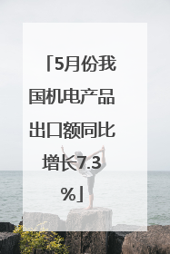 5月份我国机电产品出口额同比增长7.3%