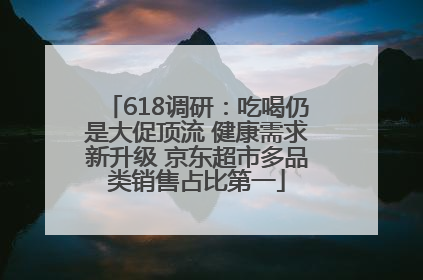 618调研：吃喝仍是大促顶流 健康需求新升级 京东超市多品类销售占比第一